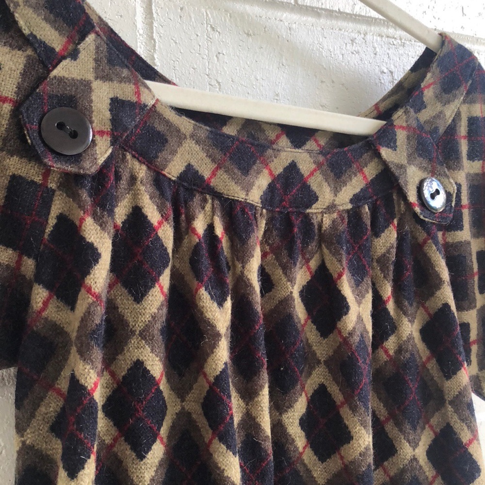 213 Diamond Plaid Print Dress - Picture 2 of 4